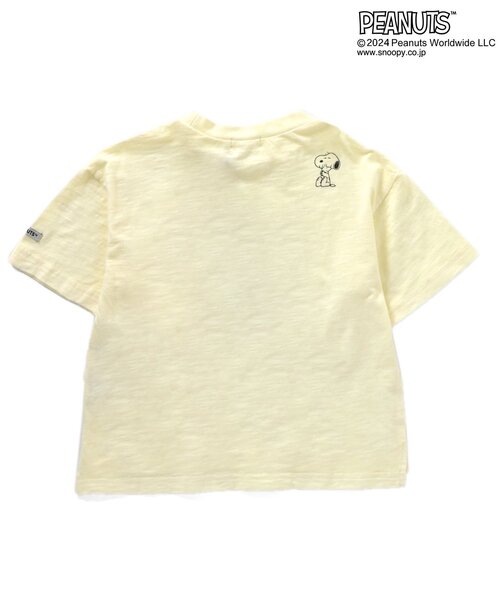 PEANUTS（ピーナッツ）の「PEANUTSコラボ　ガーメントダイTシャツ（Tシャツ/カットソー・キッズ・グリーン/チャコール/キナリ/パープル/イエロー・80/90/95/100/110/120/130/140/150）」の19枚目の写真