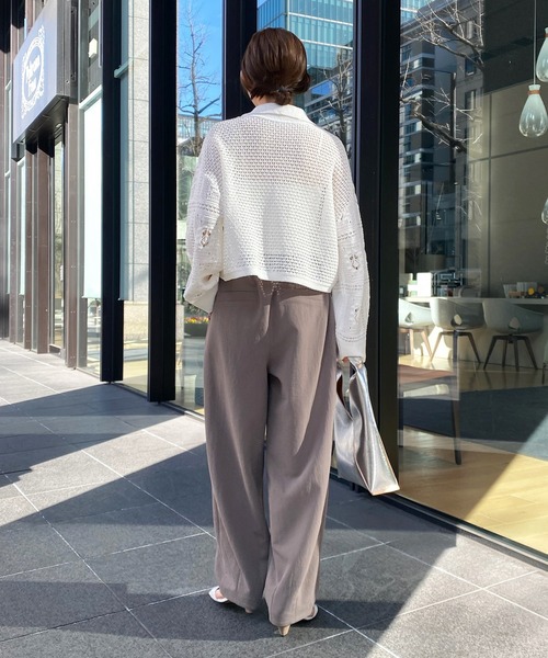 DouDou(ドゥドゥ)の「バルーンパンツ(スラックス・レディース・ホワイト/カーキ・36/38)」の16枚目の写真