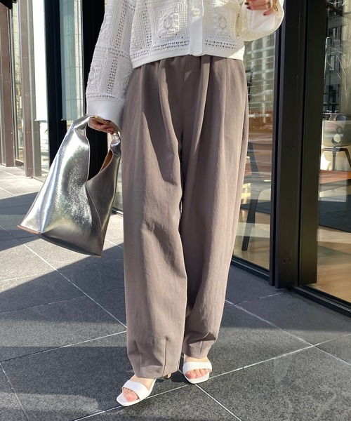DouDou(ドゥドゥ)の「バルーンパンツ(スラックス・レディース・ホワイト/カーキ・36/38)」の19枚目の写真