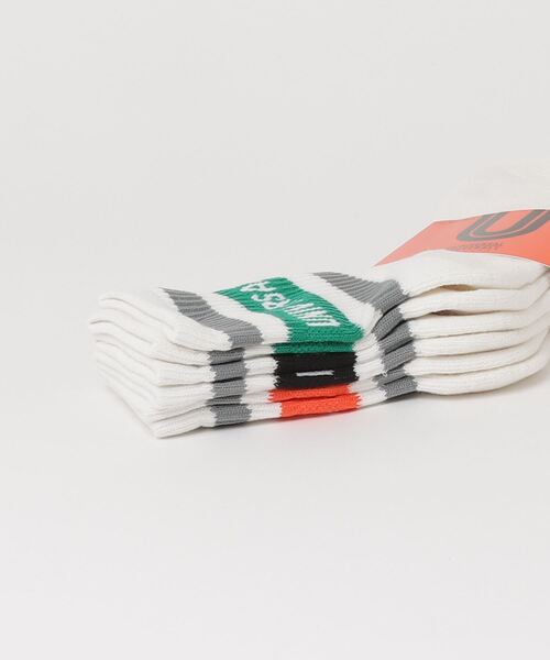 UNIVERSAL OVERALL（ユニバーサルオーバーオール）の「UNIVERSAL OVERALL 3P ﾛｰｸﾙｰﾘﾗｲﾝｿｯｸｽ WHT（ソックス/靴下・メンズ・その他1・FREE）」の4枚目の写真