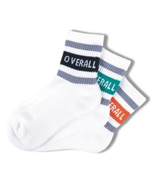 UNIVERSAL OVERALL | UNIVERSAL OVERALL 3P ﾛｰｸﾙｰﾘﾗｲﾝｿｯｸｽ WHT(ソックス/靴下)
