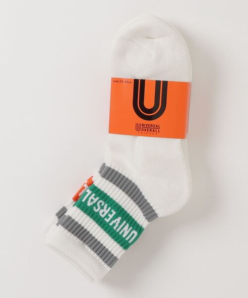 UNIVERSAL OVERALL（ユニバーサルオーバーオール）の「UNIVERSAL OVERALL 3P ﾛｰｸﾙｰﾘﾗｲﾝｿｯｸｽ WHT（ソックス/靴下・メンズ・その他1・FREE）」の2枚目の写真