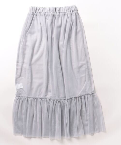 flower(フラワー)の「レイヤードチュールスカート(スカート・レディース・アイボリー/グレー・FREE)」の3枚目の写真