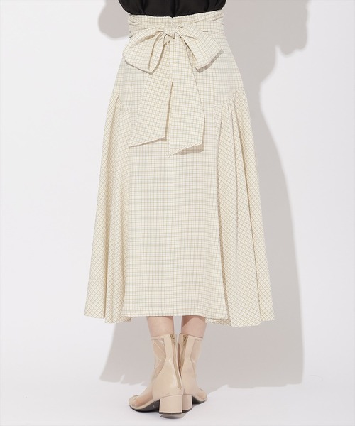 WILLSELECTION（ウィルセレクション）の「ギャザー切替ギンガムフレアスカート（スカート・レディース・ベージュ系その他/レッド系その他/ブラック系その他・FREE）」の9枚目の写真
