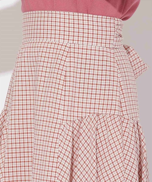 WILLSELECTION（ウィルセレクション）の「ギャザー切替ギンガムフレアスカート（スカート・レディース・ベージュ系その他/レッド系その他/ブラック系その他・FREE）」の16枚目の写真