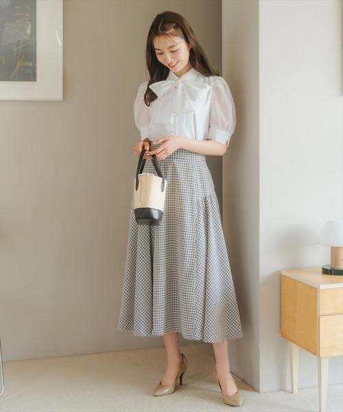 WILLSELECTION（ウィルセレクション）の「ギャザー切替ギンガムフレアスカート（スカート・レディース・ベージュ系その他/レッド系その他/ブラック系その他・FREE）」の20枚目の写真