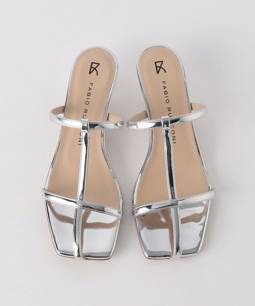 FABIO RUSCONI(ファビオルスコーニ)の「<FABIO RUSCONI>THIN STRAP サンダル<Select by EMMEL REFINES>(サンダル・レディース・シルバー/ブラック・36/37/38)」の2枚目の写真
