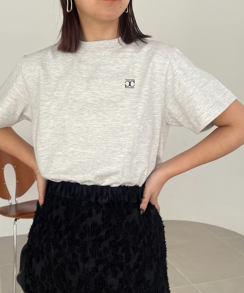 CAPRICIEUX LE'MAGE（カプリシューレマージュ）の「LE'MAGE 1ポイントＴシャツ（Tシャツ/カットソー・レディース・チャコールグレー/ホワイト/ライトグレー/ベージュ/ネイビー・FREE）」の22枚目の写真