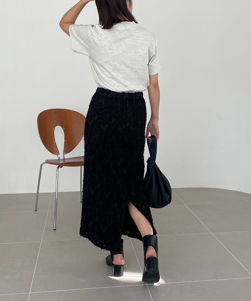 CAPRICIEUX LE'MAGE（カプリシューレマージュ）の「LE'MAGE 1ポイントＴシャツ（Tシャツ/カットソー・レディース・チャコールグレー/ホワイト/ライトグレー/ベージュ/ネイビー・FREE）」の16枚目の写真