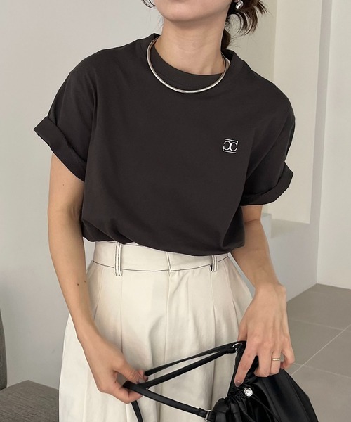 CAPRICIEUX LE'MAGE（カプリシューレマージュ）の「LE'MAGE 1ポイントＴシャツ（Tシャツ/カットソー・レディース・チャコールグレー/ホワイト/ライトグレー/ベージュ/ネイビー・FREE）」の17枚目の写真