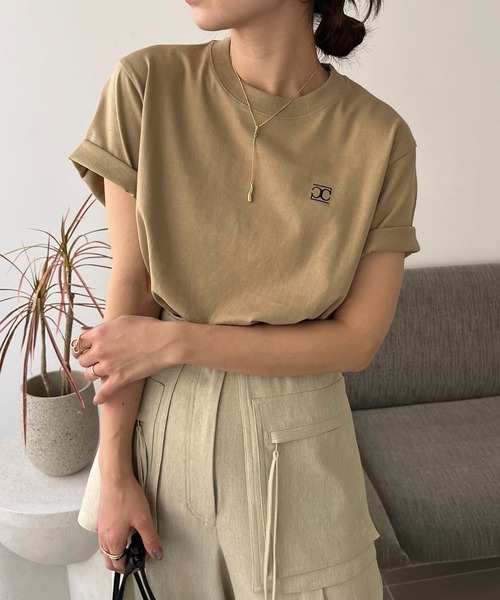 CAPRICIEUX LE'MAGE（カプリシューレマージュ）の「LE'MAGE 1ポイントＴシャツ（Tシャツ/カットソー・レディース・チャコールグレー/ホワイト/ライトグレー/ベージュ/ネイビー・FREE）」の15枚目の写真