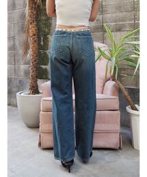 EVRIS | ウエストビジューワイドデニムパンツ(デニムパンツ)