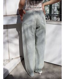 EVRIS | ウエストビジューワイドデニムパンツ(デニムパンツ)