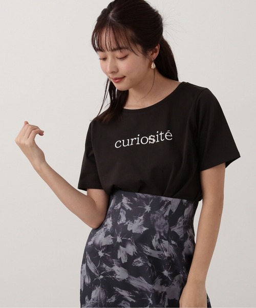 PROPORTION BODY DRESSING（プロポーションボディドレッシング）の「パールロゴＴシャツ / 1214160405（Tシャツ/カットソー・レディース・ダークグレー/ホワイト・FREE）」の2枚目の写真