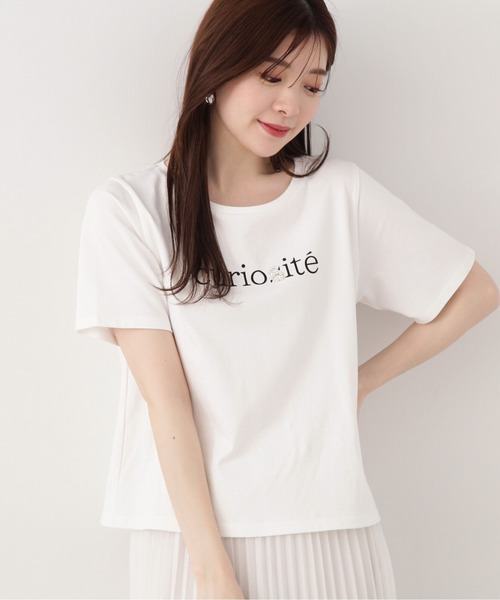 PROPORTION BODY DRESSING（プロポーションボディドレッシング）の「パールロゴＴシャツ / 1214160405（Tシャツ/カットソー・レディース・ダークグレー/ホワイト・FREE）」の11枚目の写真
