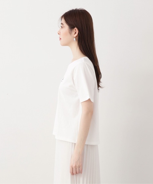 PROPORTION BODY DRESSING（プロポーションボディドレッシング）の「パールロゴＴシャツ / 1214160405（Tシャツ/カットソー・レディース・ダークグレー/ホワイト・FREE）」の3枚目の写真