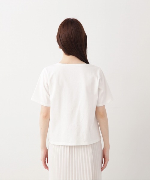 PROPORTION BODY DRESSING（プロポーションボディドレッシング）の「パールロゴＴシャツ / 1214160405（Tシャツ/カットソー・レディース・ダークグレー/ホワイト・FREE）」の4枚目の写真