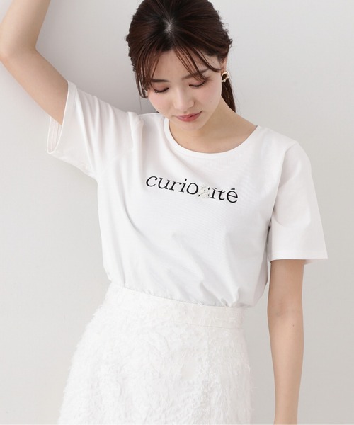 PROPORTION BODY DRESSING（プロポーションボディドレッシング）の「パールロゴＴシャツ / 1214160405（Tシャツ/カットソー・レディース・ダークグレー/ホワイト・FREE）」の9枚目の写真