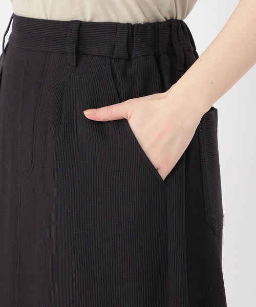 studio CLIP（スタディオクリップ）の「ワッフル織ナロースカート[プチサイズあり]（スカート・レディース・カーキ/ブラック/ブラウン/ネイビー・PF/LARGE/MEDIUM/ﾌﾘｰ(L)）」の14枚目の写真