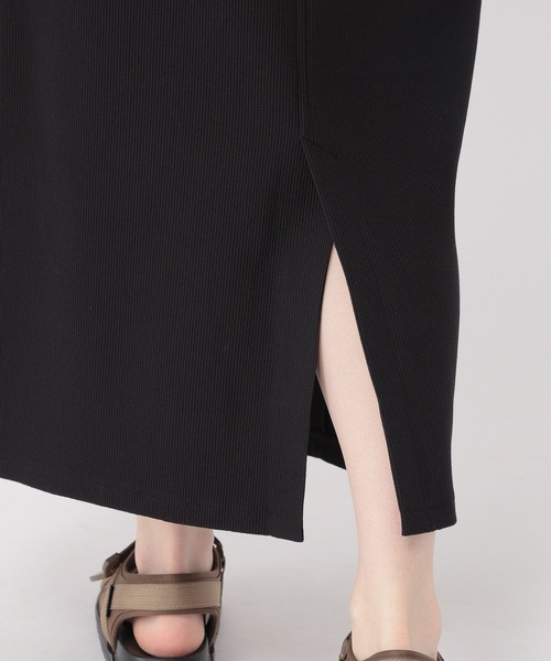 studio CLIP（スタディオクリップ）の「ワッフル織ナロースカート[プチサイズあり]（スカート・レディース・カーキ/ブラック/ブラウン/ネイビー・PF/LARGE/MEDIUM/ﾌﾘｰ(L)）」の16枚目の写真