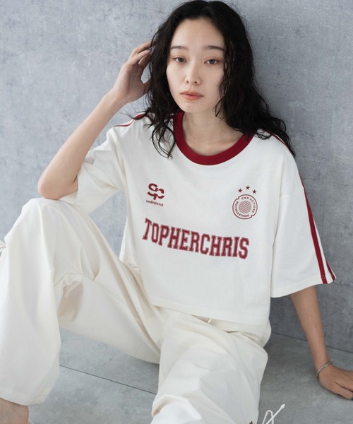 WEGO（ウィゴー）の「WEGO/ライングラフィックショートT（Tシャツ/カットソー・レディース・ホワイト/その他1/ブラック/ネイビー/ピンク/ホワイト系その他/その他2/オフホワイト・SMALL/MEDIUM）」の18枚目の写真