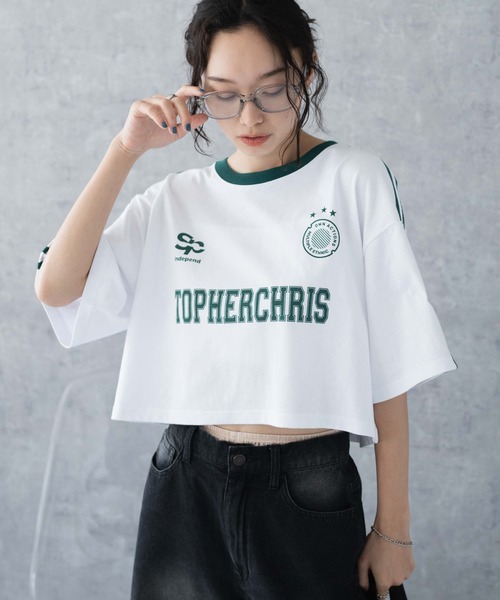 WEGO（ウィゴー）の「WEGO/ライングラフィックショートT（Tシャツ/カットソー・レディース・ホワイト/その他1/ブラック/ネイビー/ピンク/ホワイト系その他/その他2/オフホワイト・SMALL/MEDIUM）」の21枚目の写真