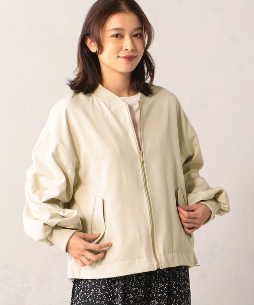 FOUND GOOD（ファウンドグッド）の「イージーケアMA-1（MA-1・レディース・グリーン系8/ベージュ/アイボリー・S/M/L）」の4枚目の写真