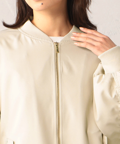 FOUND GOOD（ファウンドグッド）の「イージーケアMA-1（MA-1・レディース・グリーン系8/ベージュ/アイボリー・S/M/L）」の5枚目の写真