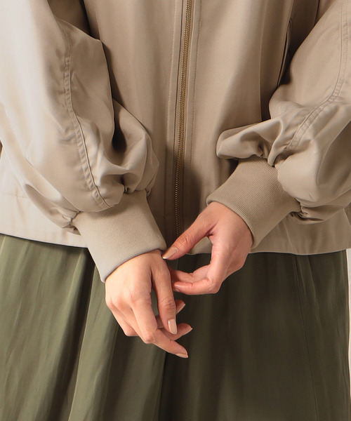 FOUND GOOD（ファウンドグッド）の「イージーケアMA-1（MA-1・レディース・グリーン系8/ベージュ/アイボリー・S/M/L）」の9枚目の写真