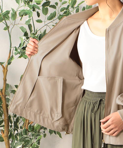 FOUND GOOD（ファウンドグッド）の「イージーケアMA-1（MA-1・レディース・グリーン系8/ベージュ/アイボリー・S/M/L）」の10枚目の写真