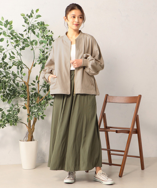 FOUND GOOD（ファウンドグッド）の「イージーケアMA-1（MA-1・レディース・グリーン系8/ベージュ/アイボリー・S/M/L）」の11枚目の写真