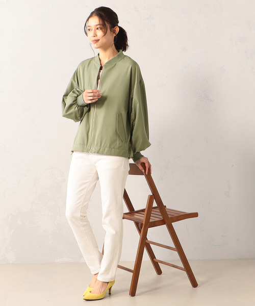 FOUND GOOD（ファウンドグッド）の「イージーケアMA-1（MA-1・レディース・グリーン系8/ベージュ/アイボリー・S/M/L）」の12枚目の写真