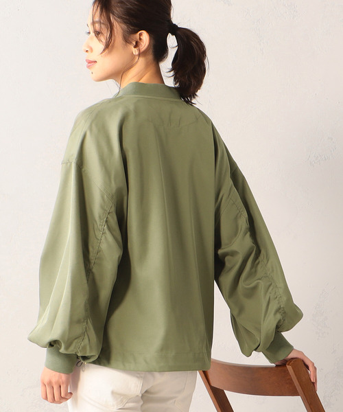 FOUND GOOD（ファウンドグッド）の「イージーケアMA-1（MA-1・レディース・グリーン系8/ベージュ/アイボリー・S/M/L）」の15枚目の写真