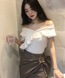 2WAY 肩出し オフショルダー」に該当するレディースのトップス