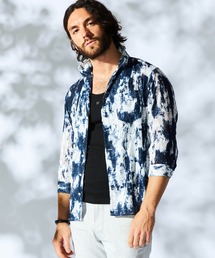 ムラプリントジャガード7分袖シャツ