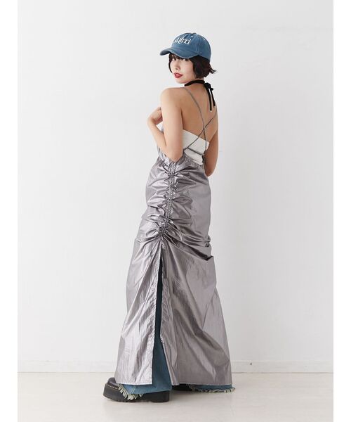 jouetie（ジュエティ）の「メタリックレースキャミワンピース（ワンピース・レディース・ピンク/シルバー・MEDIUM）」の3枚目の写真