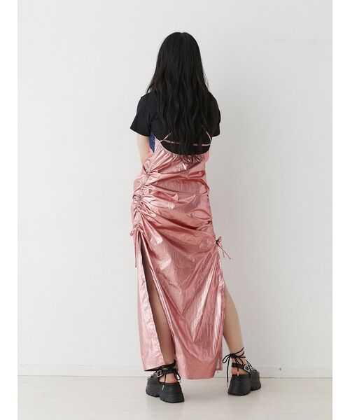 jouetie（ジュエティ）の「メタリックレースキャミワンピース（ワンピース・レディース・ピンク/シルバー・MEDIUM）」の7枚目の写真