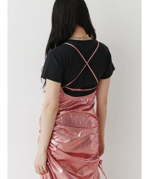 jouetie（ジュエティ）の「メタリックレースキャミワンピース（ワンピース・レディース・ピンク/シルバー・MEDIUM）」の9枚目の写真