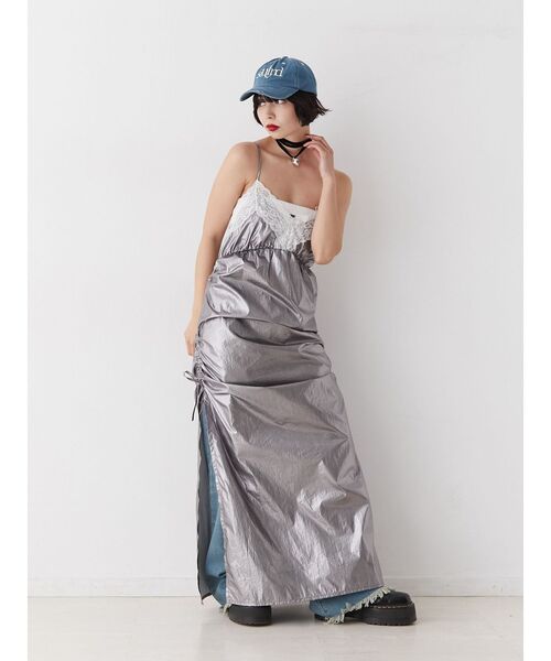 jouetie（ジュエティ）の「メタリックレースキャミワンピース（ワンピース・レディース・ピンク/シルバー・MEDIUM）」の16枚目の写真