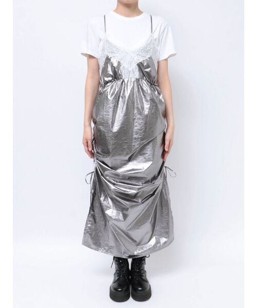 jouetie（ジュエティ）の「メタリックレースキャミワンピース（ワンピース・レディース・ピンク/シルバー・MEDIUM）」の22枚目の写真