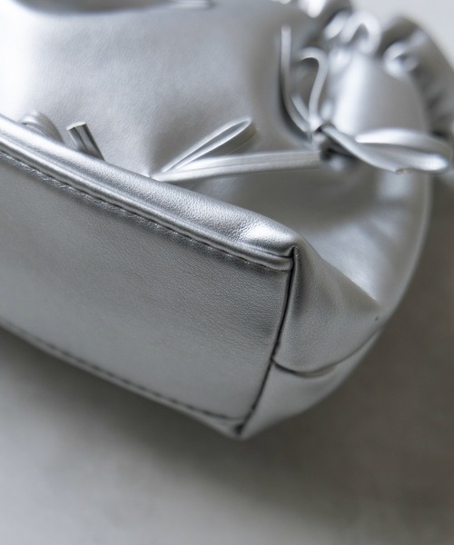 セール】※※【 3color 】ミニショルダーメタリックリボン