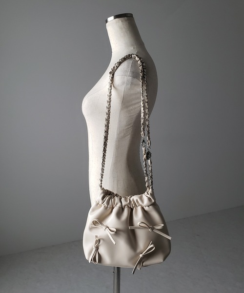 セール】※※【 3color 】ミニショルダーメタリックリボン