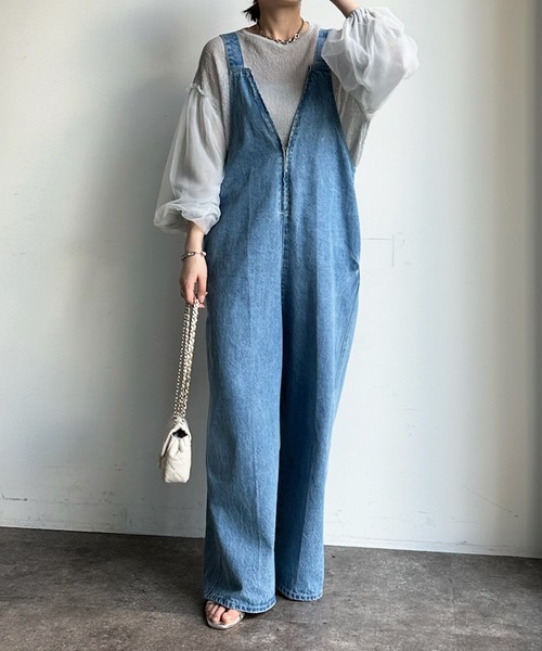 DouDou（ドゥドゥ）の「シアーニット袖チュールボリュームプル