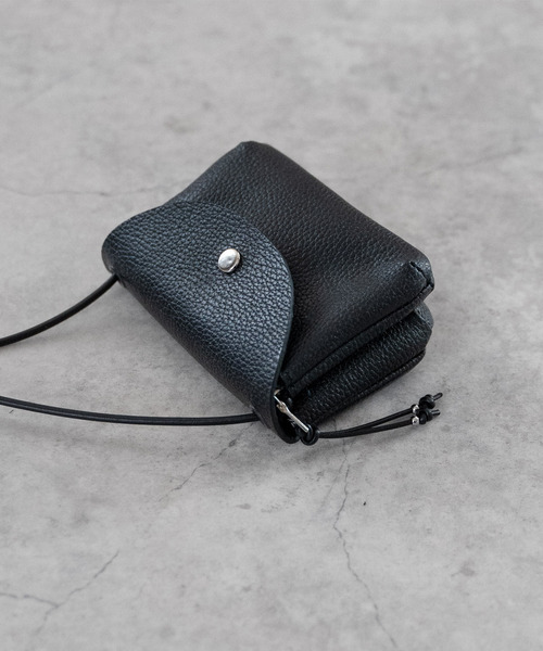 SENTI センティ / SHRINK LEATHER NECKWALLET シュリンクレザー