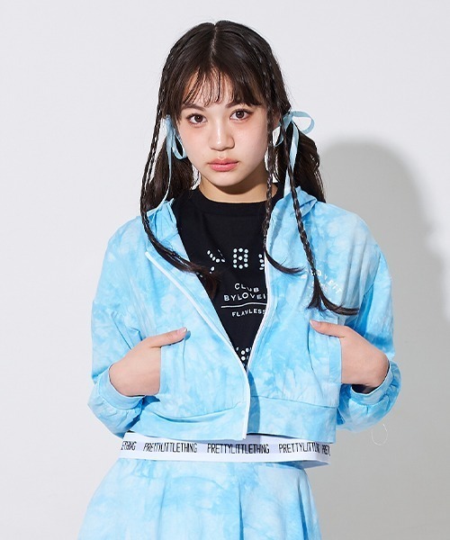 by LOVEiT(バイラビット)の「タイダイフーディーパーカー(パーカー・キッズ・ピンク/グリーン/ブルー・120cm/140cm/150cm/160cm/130cm)」の3枚目の写真