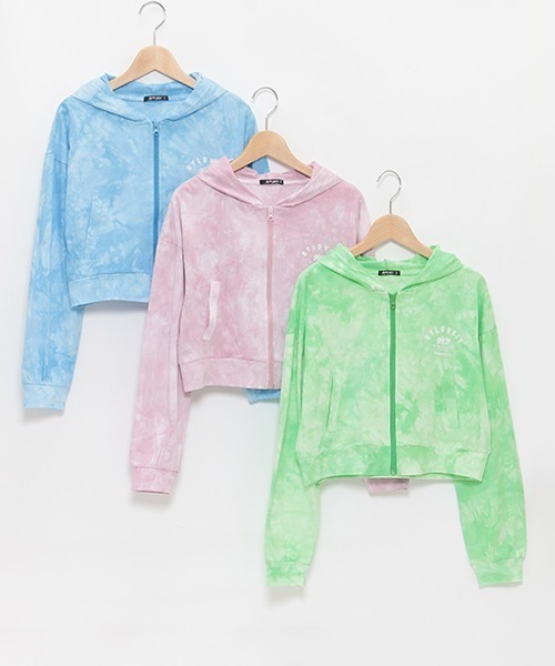 by LOVEiT(バイラビット)の「タイダイフーディーパーカー(パーカー・キッズ・ピンク/グリーン/ブルー・120cm/140cm/150cm/160cm/130cm)」の4枚目の写真