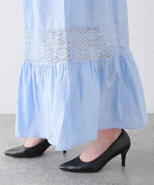 IENA（イエナ）の「【SARA MALLIKA/サラマリカ】POPLIN LACE EMB MIX 