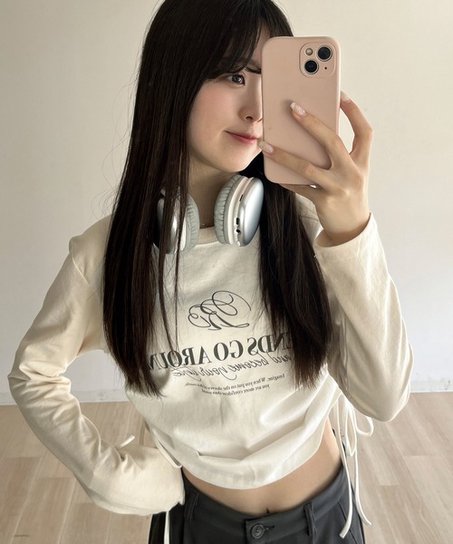 サイドギャザーロゴロンT【RL】(Tシャツ/カットソー)|RiLi(リリ)のファッション通販 - ZOZOTOWN