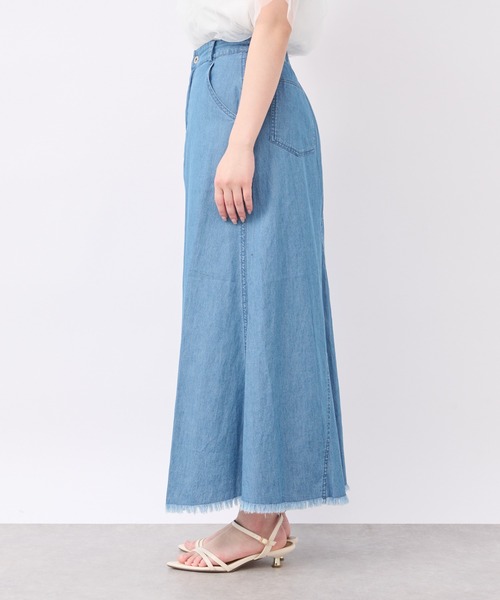 un dix cors（アンディコール）の「サマーコーデュロイパネルスカート（スカート・レディース・ブラック/オリーブ/サックスブルー・FREE）」の11枚目の写真