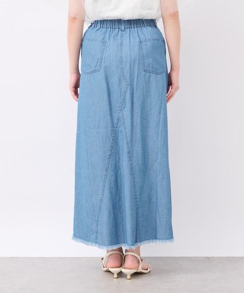 un dix cors（アンディコール）の「サマーコーデュロイパネルスカート（スカート・レディース・ブラック/オリーブ/サックスブルー・FREE）」の12枚目の写真